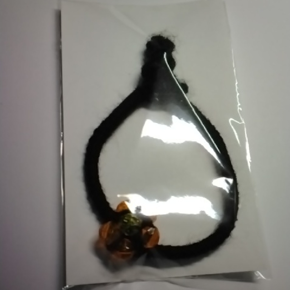 Lorena Espinoza Design Black Bracelet with Orange Accent
